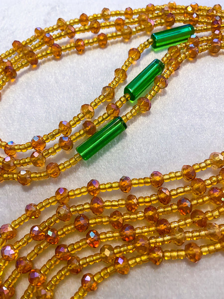 STRIKING GOLD Traditional Waist Bead - Adorned in April