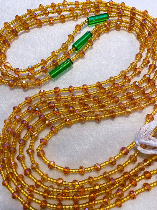 STRIKING GOLD Traditional Waist Bead - Adorned in April